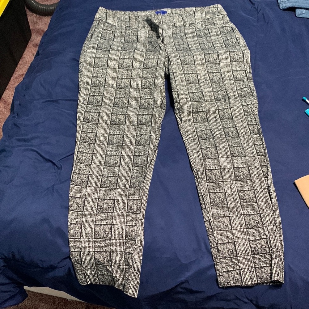 Patterned ankle length work pant